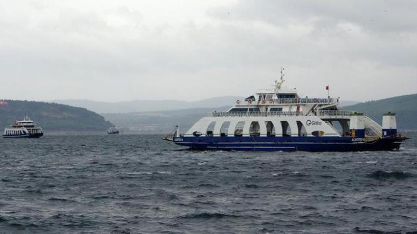 Çanakkale’de feribot seferlerine fırtına engeli! Çok sayıda sefer iptal edildi