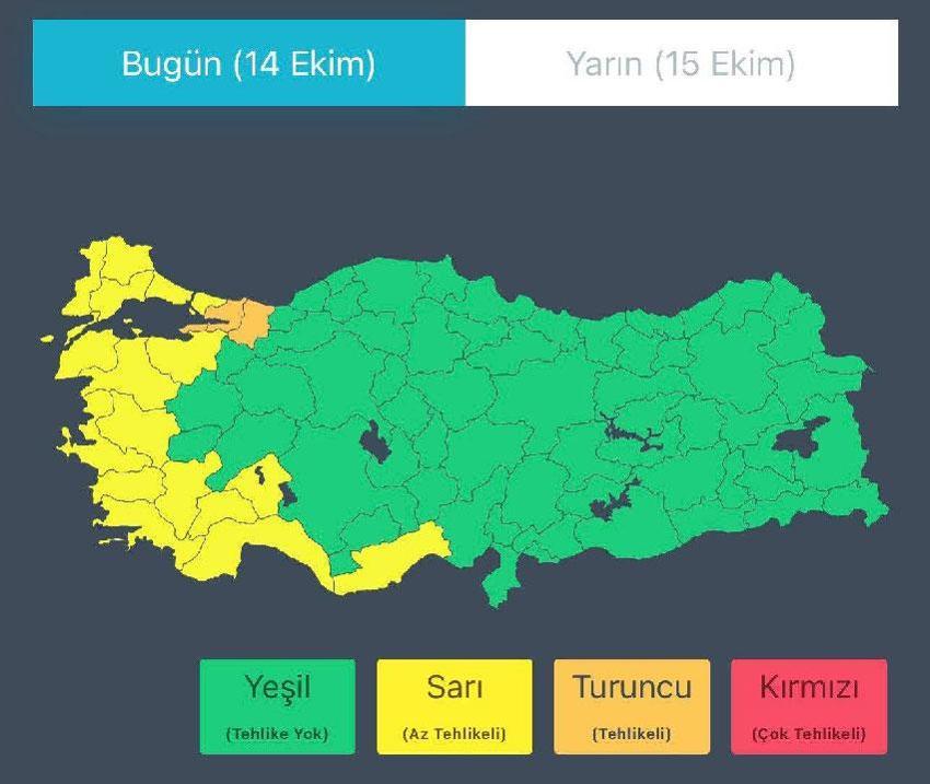 Yağışlar sürecek hava sıcaklıkları düşecek! Meteoroloji ve İçişleri Bakanlığı'ndan sağanak yağış ve fırtına uyarısı geldi