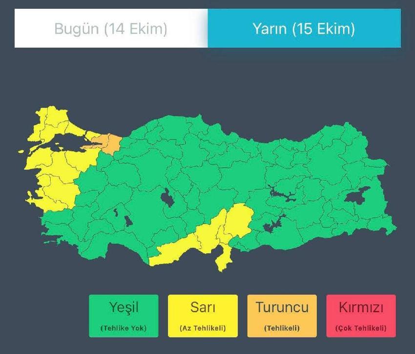 Yağışlar sürecek hava sıcaklıkları düşecek! Meteoroloji ve İçişleri Bakanlığı'ndan sağanak yağış ve fırtına uyarısı geldi
