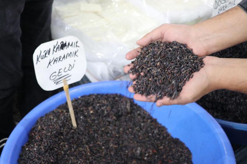 Birçok derde deva karamuk meyvesi tezgahlardaki yerini aldı! Tezgahta kilosu 70-100 TL arasında değişiyor