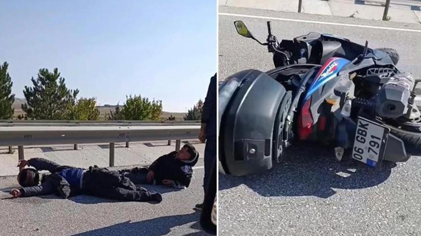 Eskişehir sivrihisar’da motosiklet refüje çarptı: 2 yaralı!