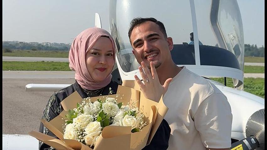 4 bin 500 feet yükseklikte evlilik teklifi! Bulutların üzerinde 'evet' dedi!